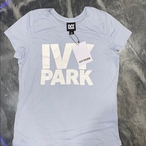 IVY PARK LOGO SHORT SLEEVE T SHIRT BABY BLUE WHITE